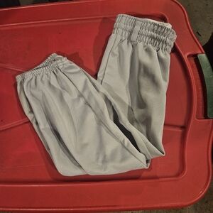 Kids Gray Elastic Waist Pants Baseball Pants